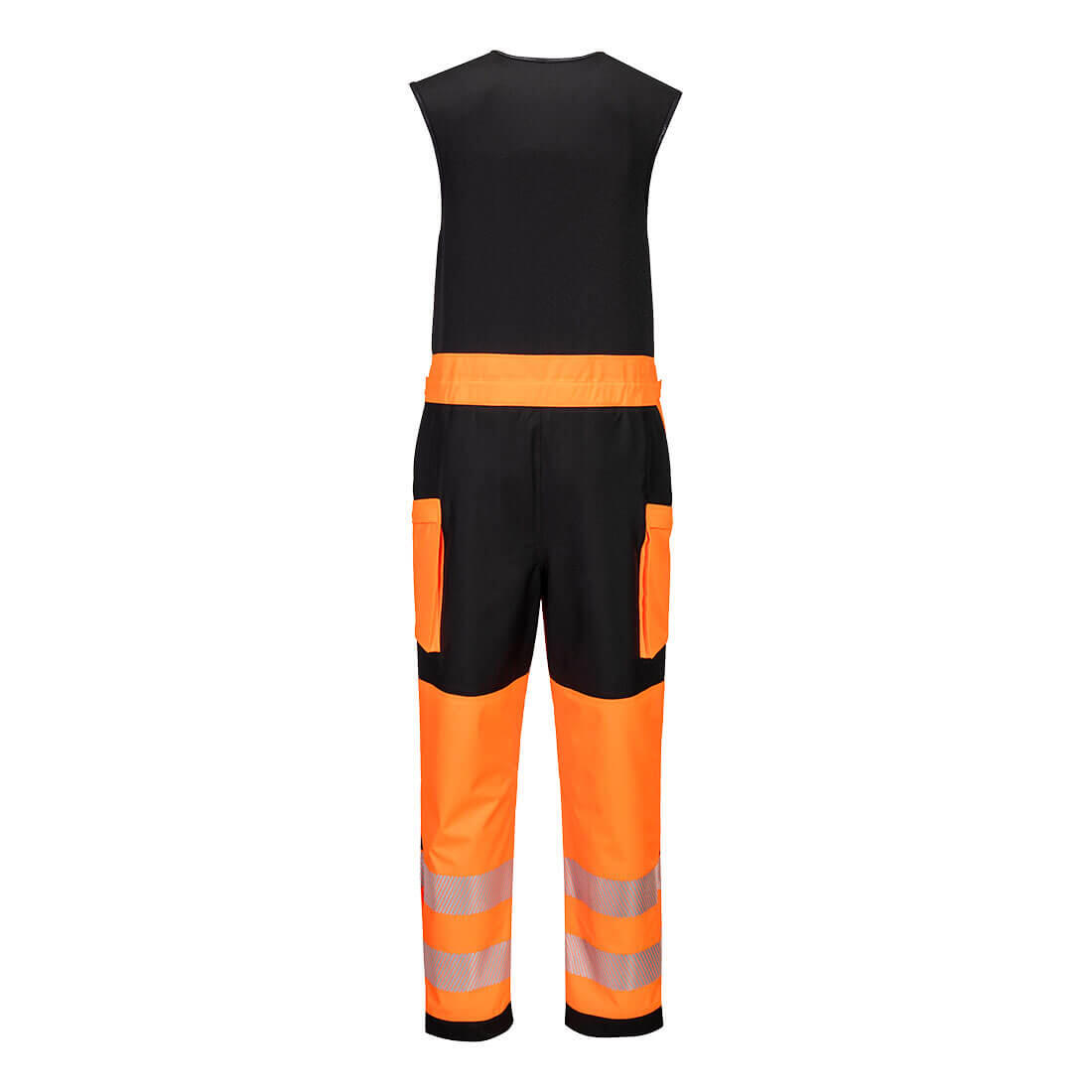 T150 PW3 Hi-Vis Rain Salopettes (3L) Orange/Black - Image 2