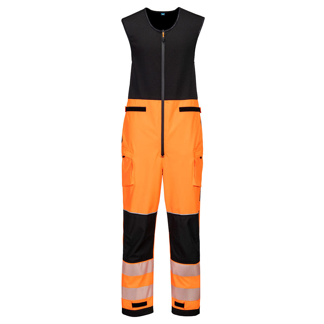 T150 PW3 Hi-Vis Rain Salopettes (3L) Orange/Black