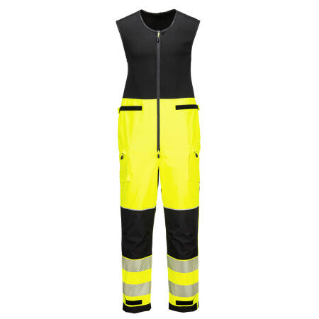 T150 PW3 Hi-Vis Rain Salopettes (3L) Yellow/Black