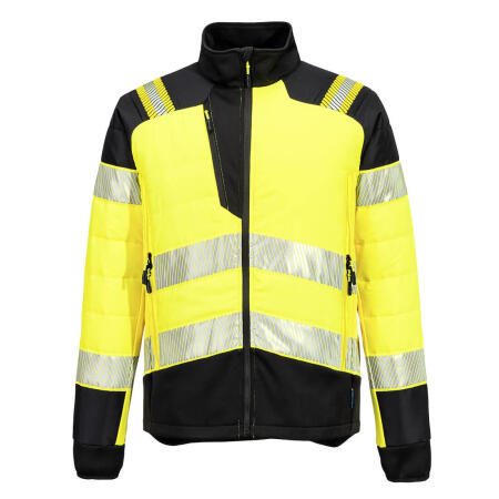 T170  PW3 Hi-Vis Hybrid Baffle Jacket Yellow/Black