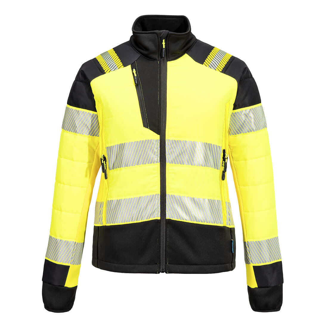 T171 PW3 Hi-Vis Women's Hybrid Baffle Jacket Yellow/Black