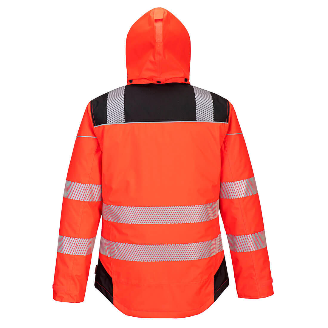 T400 PW3 Hi-Vis Winter Jacket Red/Black - Image 2