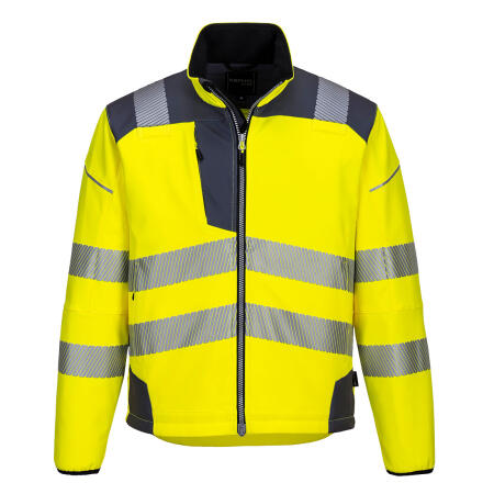 Portwest T402 PW3 Hi-Vis Softshell (3L) Yellow/Grey