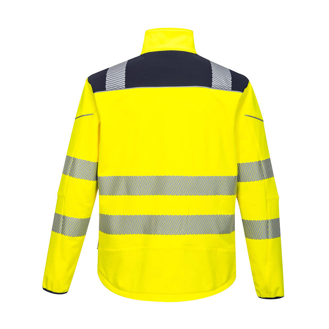 T402 PW3 Hi-Vis Softshell (3L) Yellow/Navy - Image 2
