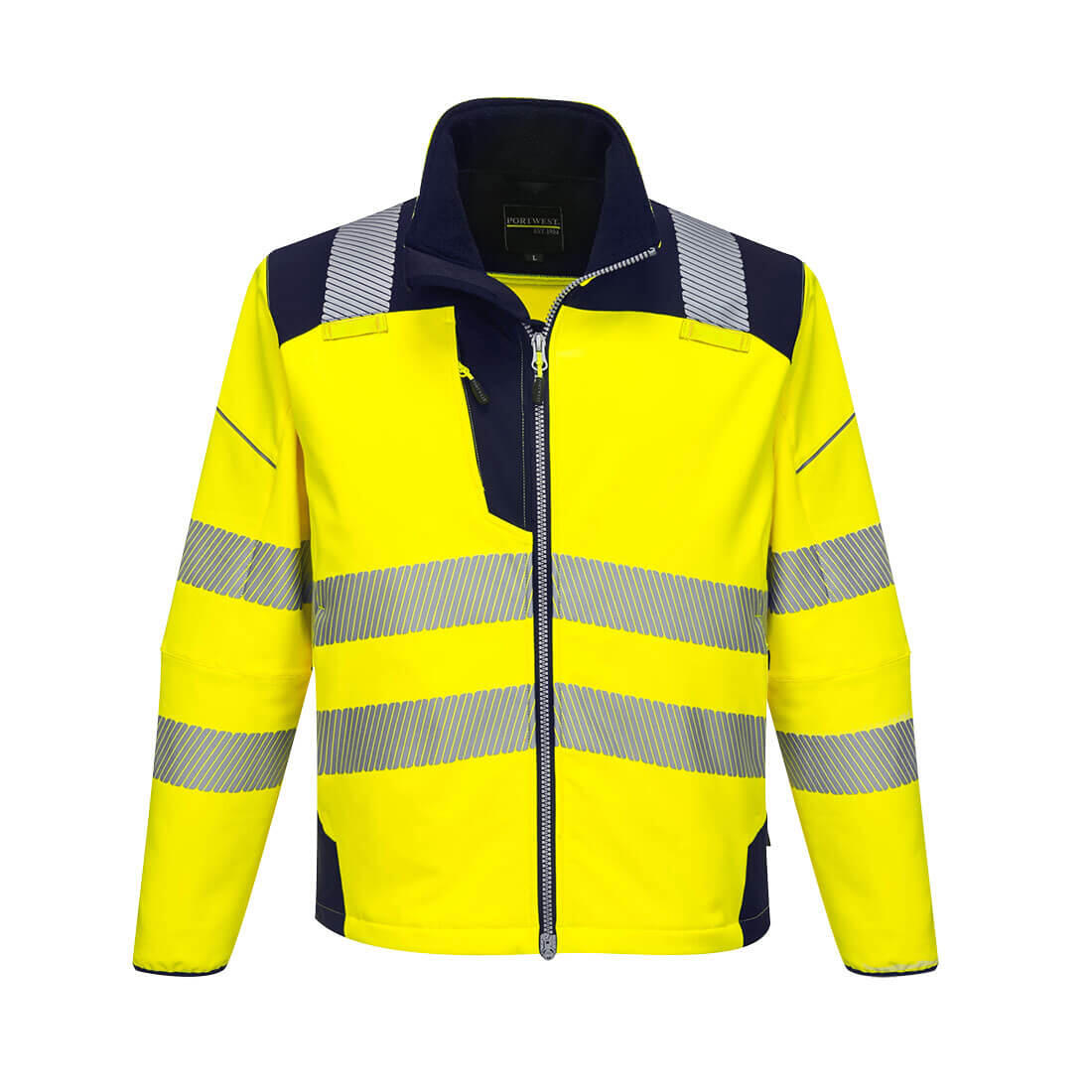 T402 PW3 Hi-Vis Softshell (3L) Yellow/Navy