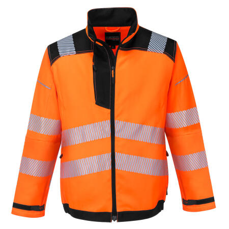 T500 PW3 Hi-Vis Work Jacket Orange/Black