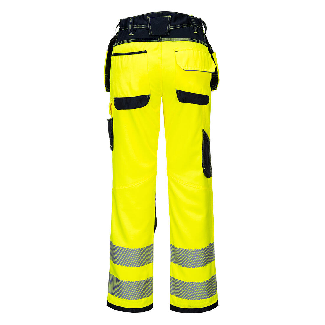 T501 PW3 Hi-Vis Holster Pocket Work Trousers Yellow/Black - Image 2