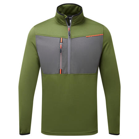 T755 WX3 Half Zip Tech Fleece Olive Green
