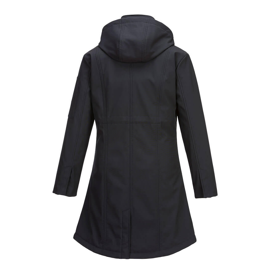 TK42 Carla Women's Hooded Softshell Jacket (3L) Black - Image 2
