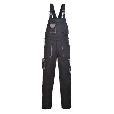 TX12 Portwest Texo Contrast Bib and Brace Black