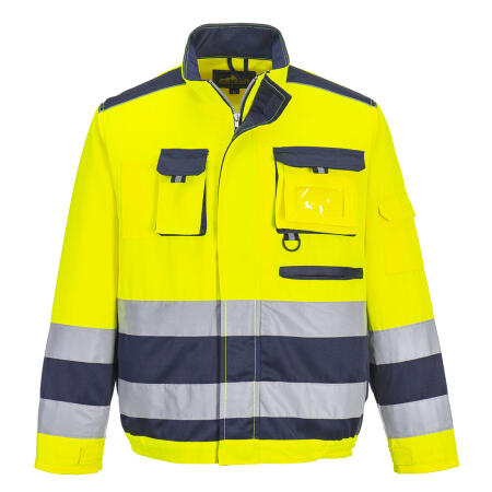TX50 Lille Hi-Vis Contrast Bomber Jacket Yellow/Navy