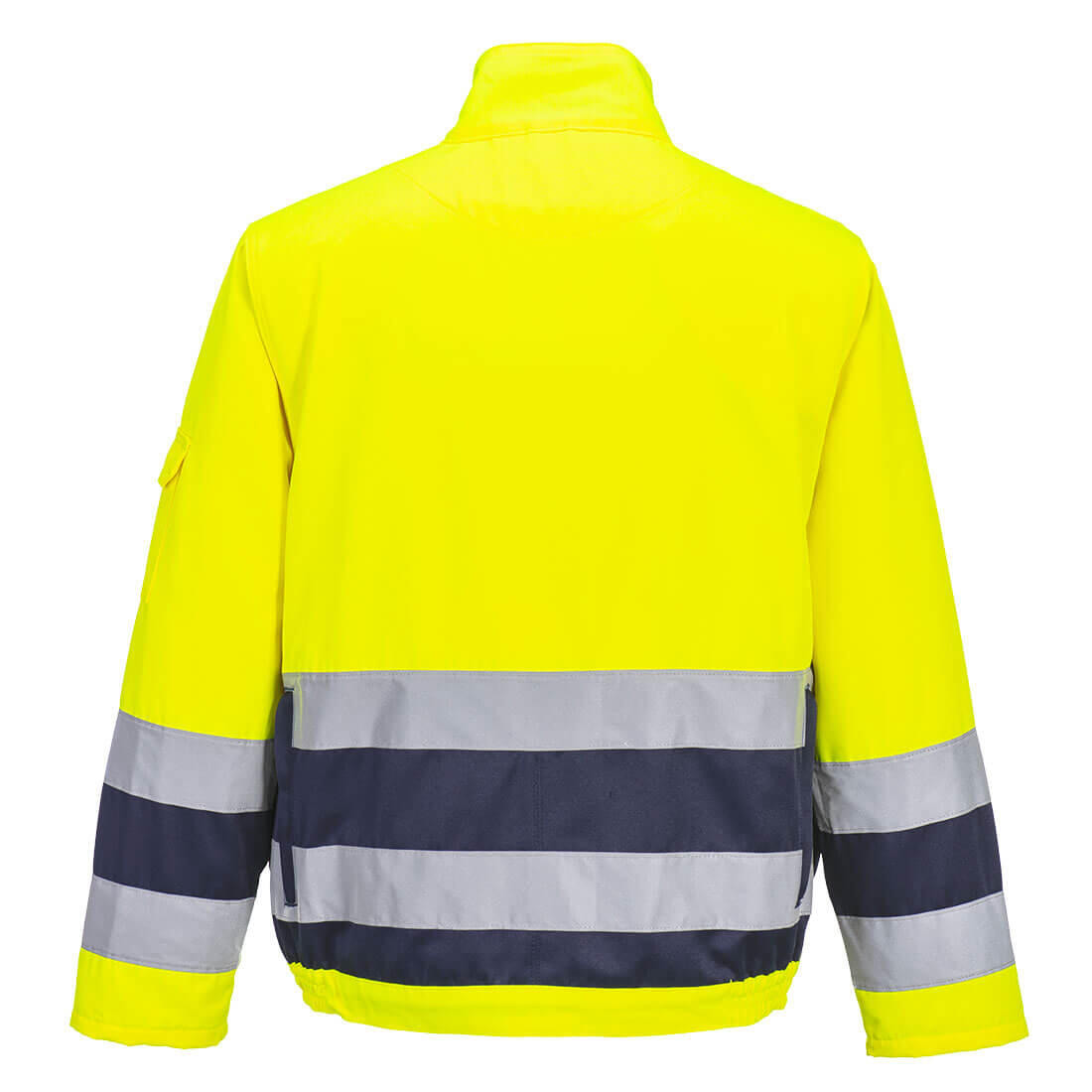 TX50 Lille Hi-Vis Contrast Bomber Jacket Yellow/Navy - Image 2