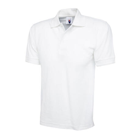 Uneek Clothing UC102 White Heavyweight Poloshirt