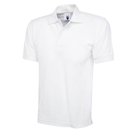 Uneek Clothing UC104 White Heavyweight Cotton Poloshirt