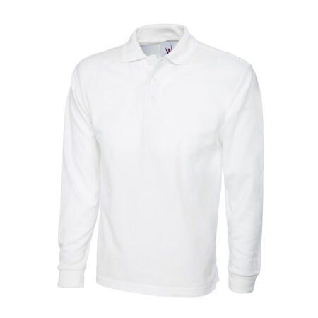Uneek Clothing UC113 White Longsleeve Classic Poloshirt