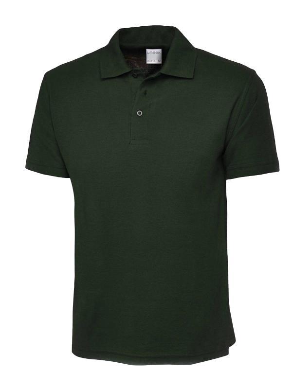 Uneek Clothing UC114 Bottle Green Mens Active Cotton Poloshirt