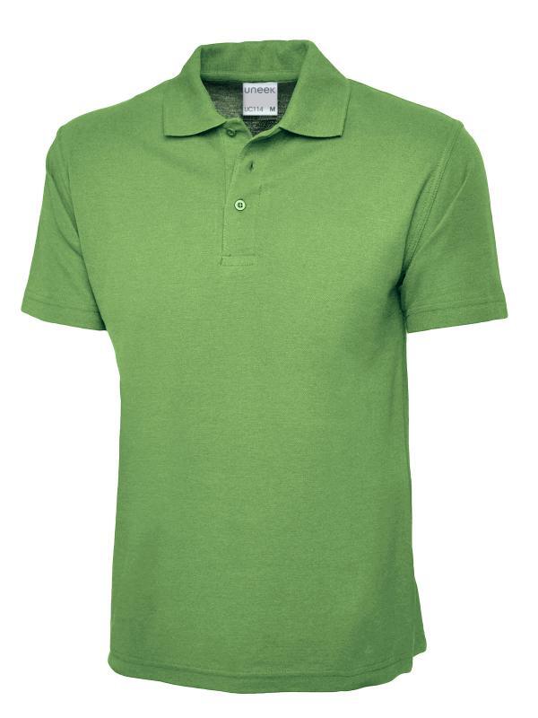 Uneek Clothing UC114 Lime Mens Active Cotton Poloshirt