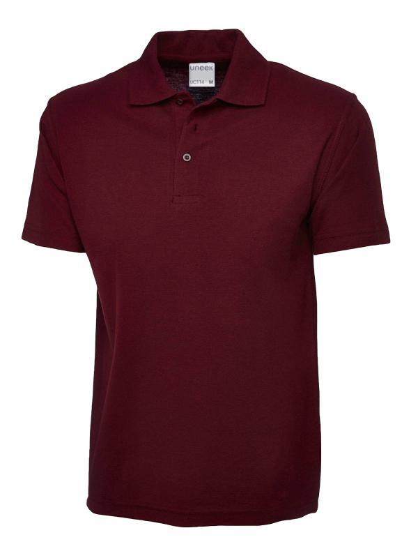 Uneek Clothing UC114 Maroon Mens Active Cotton Poloshirt
