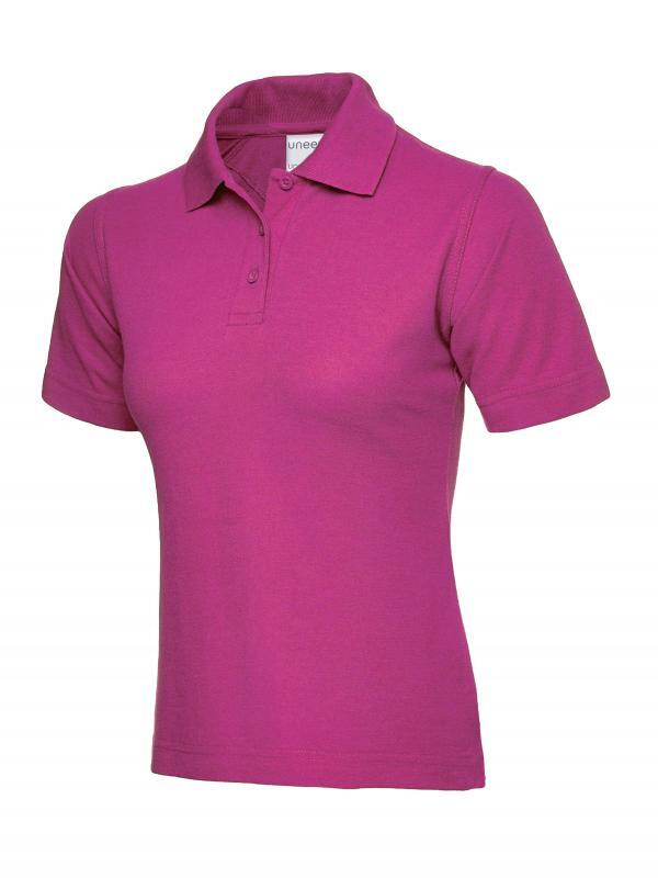 Uneek Clothing UC115 Hot Pink Ladies Active Cotton Poloshirt
