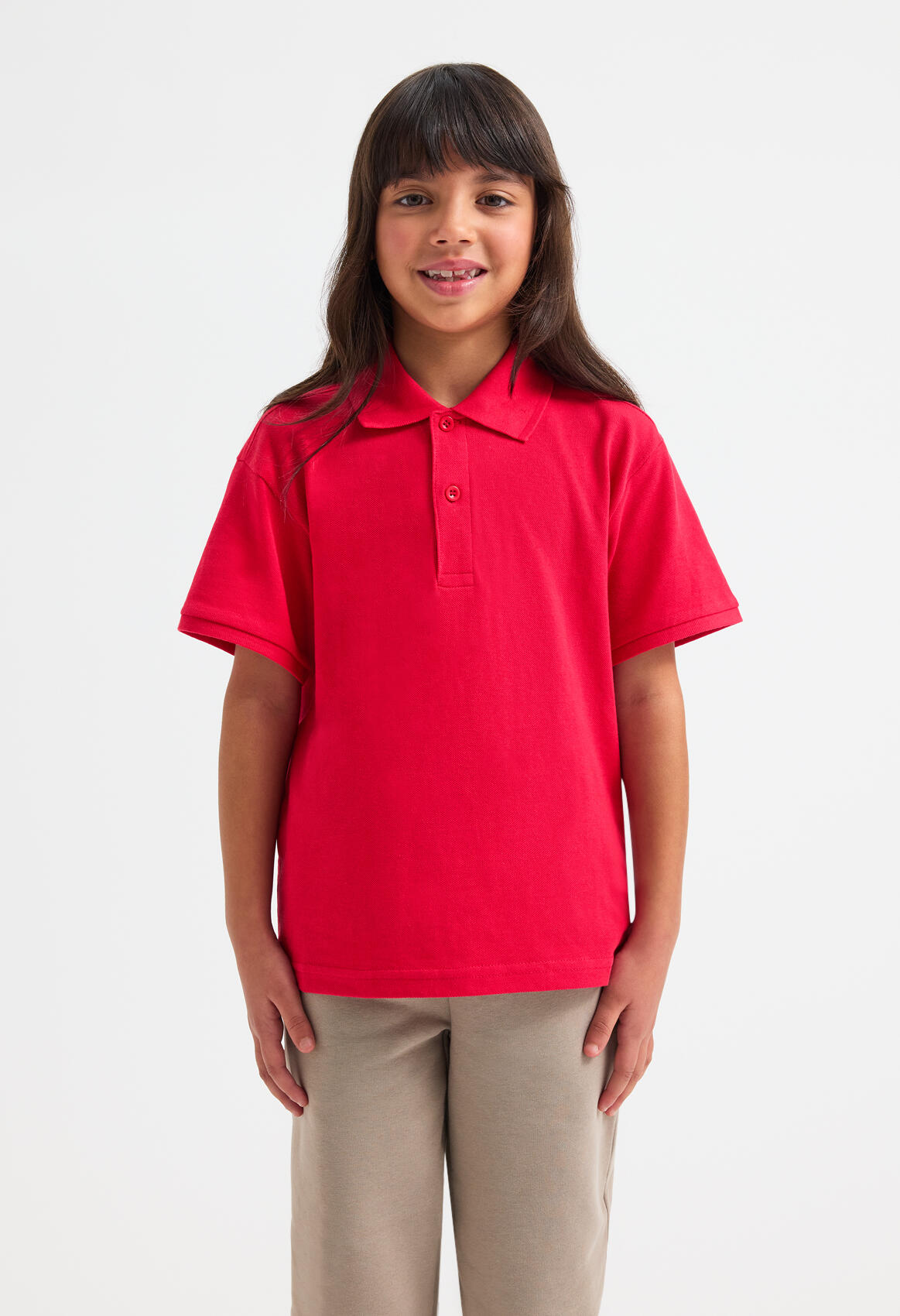 UC116 Sky Childrens Active Cotton Poloshirt - Image 2