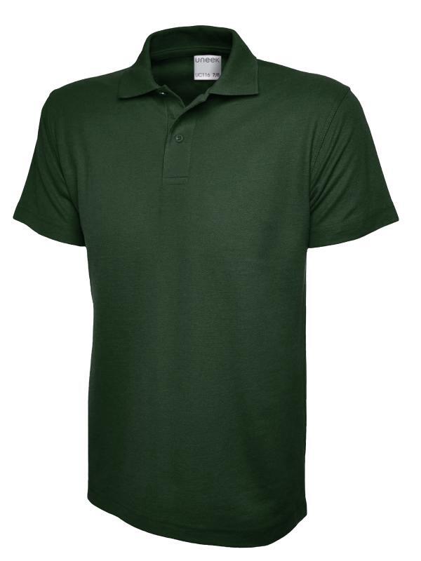 Uneek Clothing UC116 Bottle Green Childrens Active Cotton Poloshirt