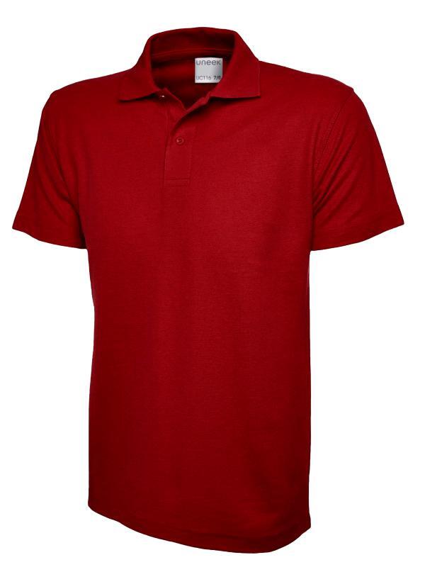 Uneek Clothing UC116 Red Childrens Active Cotton Poloshirt