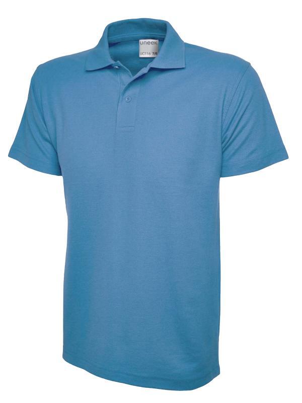 Uneek Clothing UC116 Sky Childrens Active Cotton Poloshirt