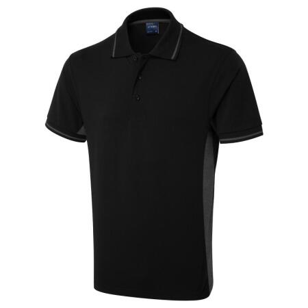 Uneek Clothing UC117 Black/Charcoal Two Tone Polo Shirt