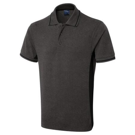 Uneek Clothing UC117 Charcoal/Black Two Tone Polo Shirt