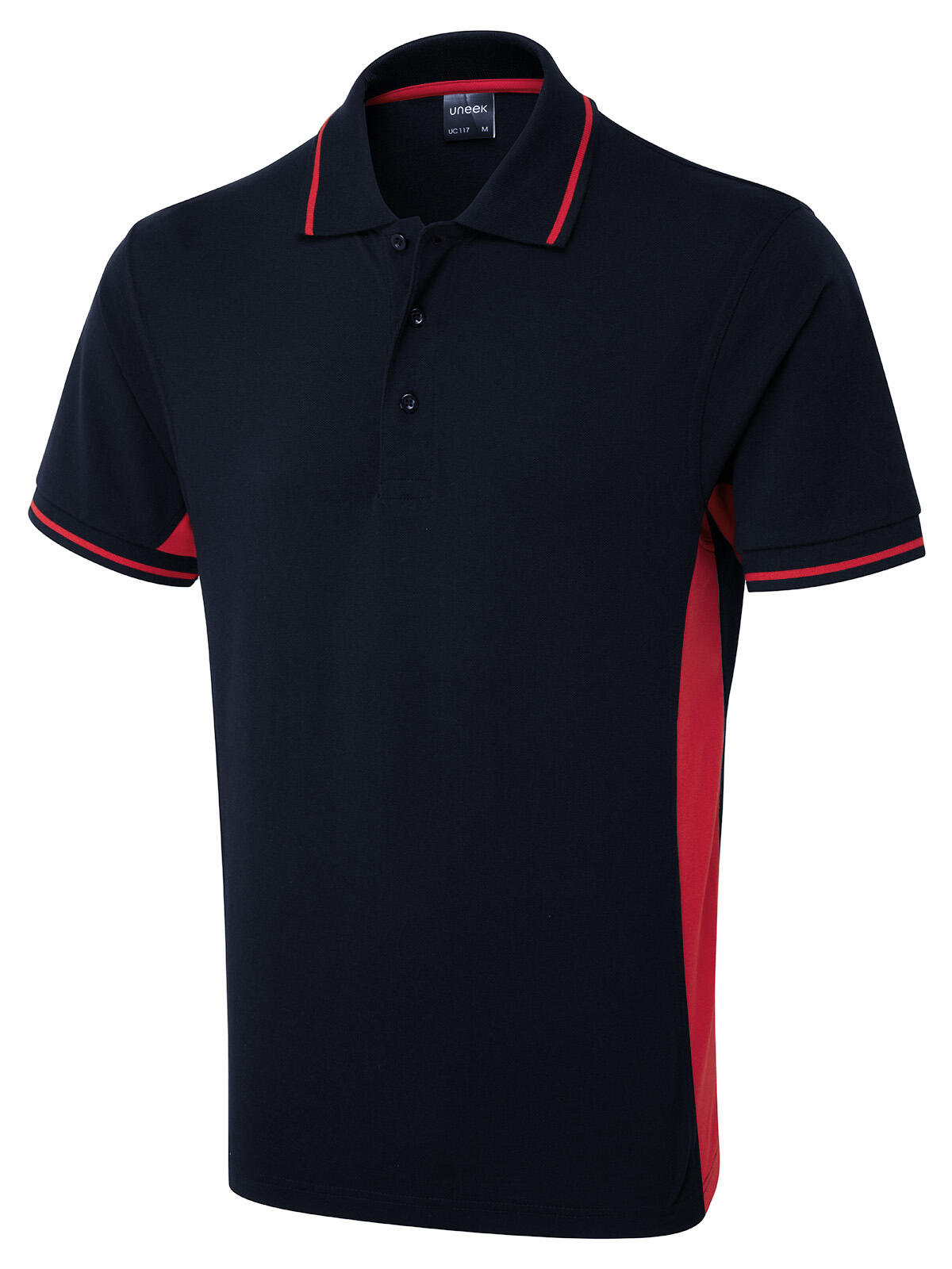 Uneek Clothing UC117 Navy/Red Two Tone Polo Shirt