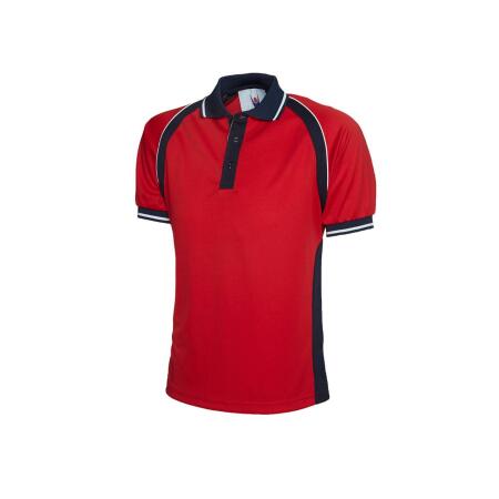 Uneek Clothing UC123 Red/Navy Sports Poloshirt