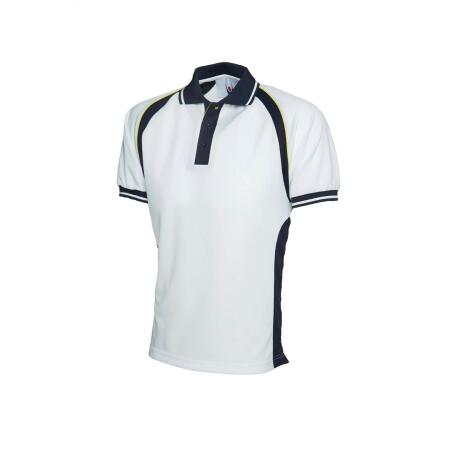 Uneek Clothing UC123 White/Navy Sports Poloshirt