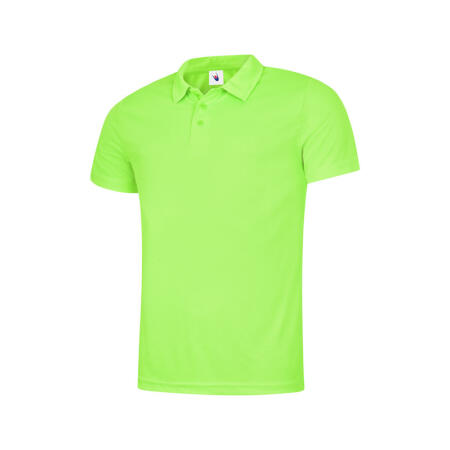 Uneek Clothing UC125 Electric Green Mens Ultra Cool Poloshirt
