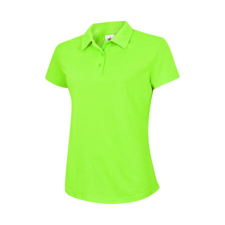 Uneek Clothing UC126 Electric Green Ladies Ultra Cool Poloshirt