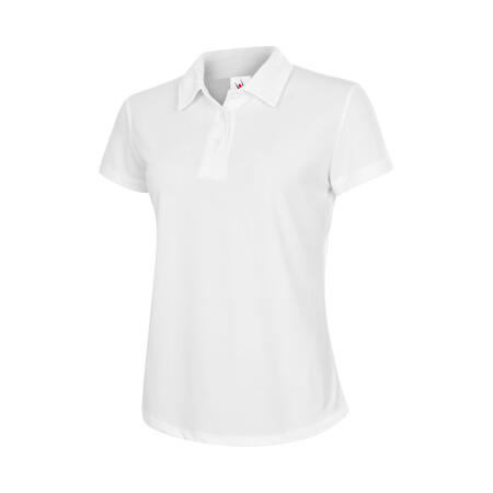 Uneek Clothing UC126 White Ladies Ultra Cool Poloshirt