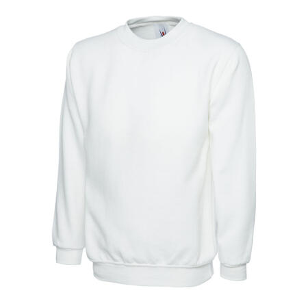 Uneek Clothing UC203 White Classic Sweatshirt
