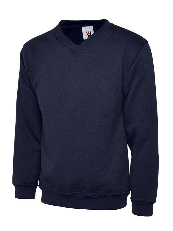 Uneek Clothing UC204 Navy Classic V-Neck Sweatshirt
