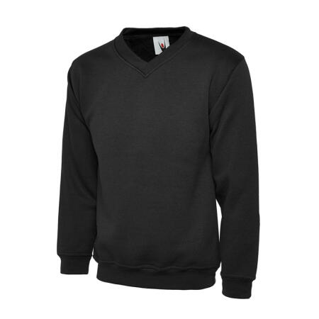 Uneek Clothing UC206 Black Childrens Classic V-Neck Sweatshirt