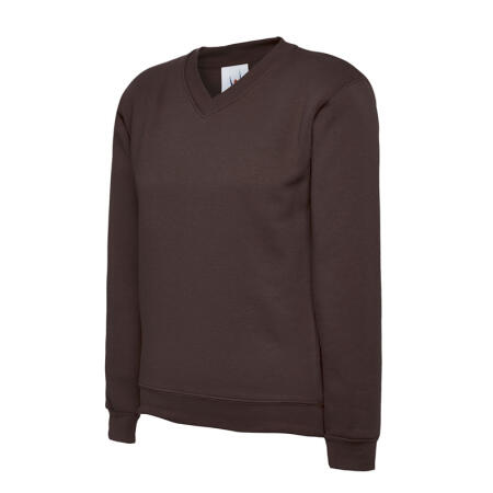 Uneek Clothing UC206 Brown Childrens Classic V-Neck Sweatshirt