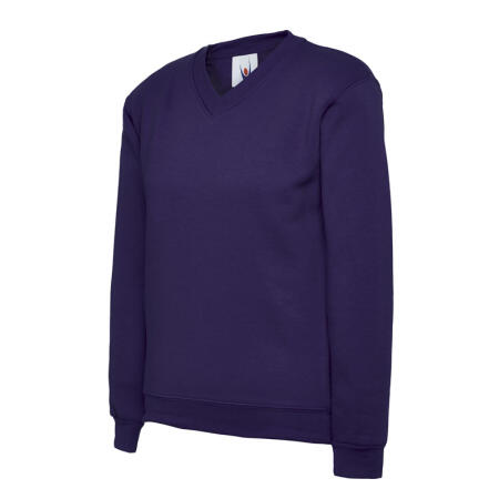 Uneek Clothing UC206 Purple Childrens Classic V-Neck Sweatshirt