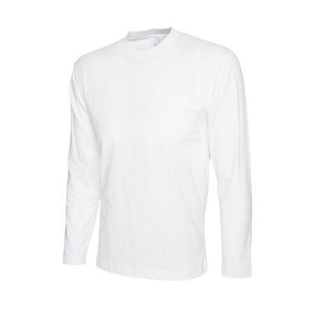 Uneek Clothing UC314 White Long Sleeve Classic T-Shirt