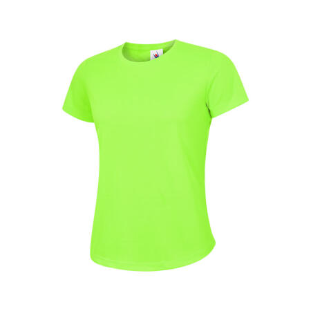 Uneek Clothing UC316 Electric Green Ladies Ultra Cool T-Shirt