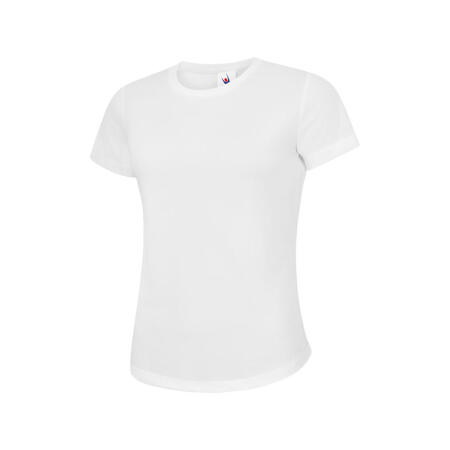 Uneek Clothing UC316 White Ladies Ultra Cool T-Shirt
