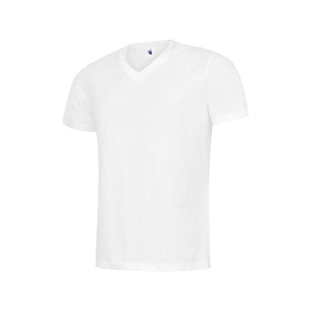Uneek Clothing UC317 White Classic V Neck T-shirt