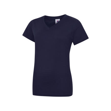 Uneek Clothing UC319 Navy Ladies Classic V-Neck T-Shirt