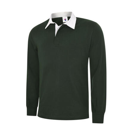 Uneek Clothing UC402 Bottle Green Classic Rugby Shirt