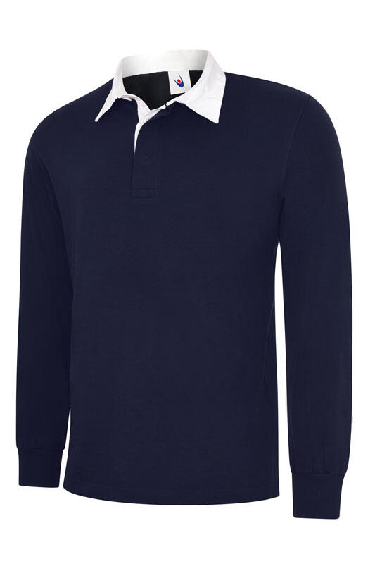 Uneek Clothing UC402 Navy Classic Rugby Shirt