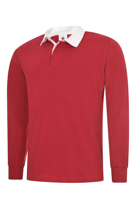 Uneek Clothing UC402 Red Classic Rugby Shirt