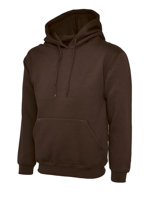 Uneek Clothing UC502 Brown Classic Hooded Sweatshirt