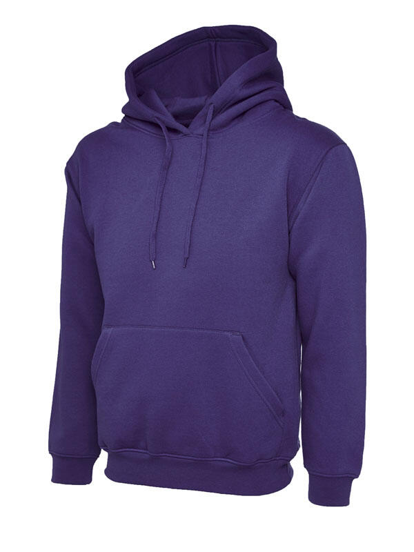 Uneek Clothing UC502 Purple Classic Hooded Sweatshirt